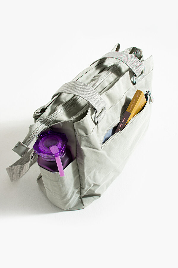 Sanmoris Sn 3026  suya dayanıklı çok bölmeli krinkıl çanta kol çantası omuz A.GRİ