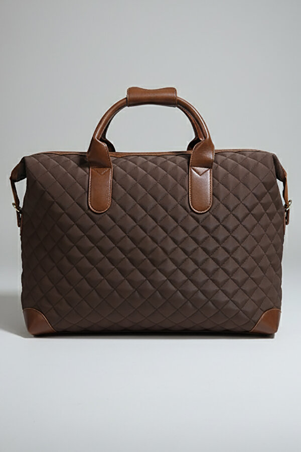 byHAKAN MİAMİ POLO 1203 Büyük Boy Nakışlı Valiz  Seyahat tatil bavulu KAHVERENGİ