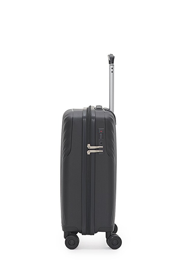 United Colors of Benetton Benetton 8015 Orta Boy  Polipropilen Kırılmaz Valiz  Tekerlekli Valiz SİYAH