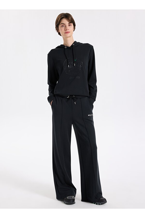 Discovery Expedition D5WL-EA3585 Siyah Relaxed Düz Kadın Eşofman Altı