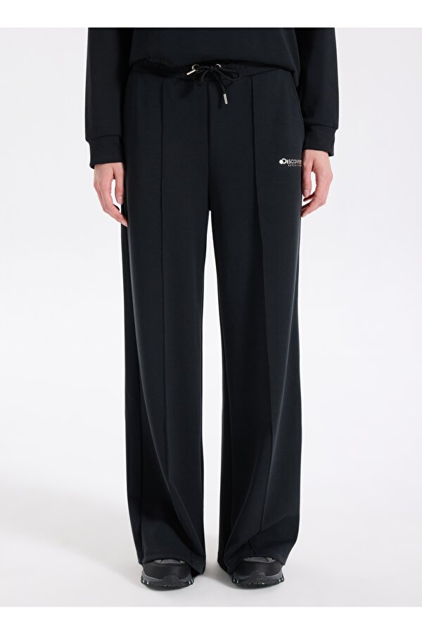 Discovery Expedition D5WL-EA3585 Siyah Relaxed Düz Kadın Eşofman Altı