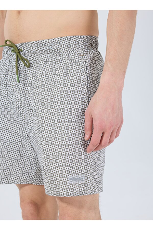 Discovery Expedition D5SM-MY 3401 Haki Baskılı Erkek Şort Mayo