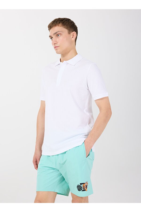 Discovery Expedition D5SM-MY 3403 Mint Baskılı Erkek Şort Mayo