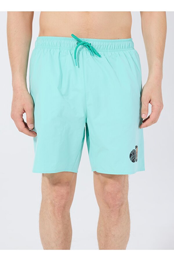 Discovery Expedition D5SM-MY 3403 Mint Baskılı Erkek Şort Mayo