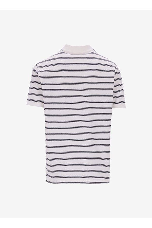 Jeep Çizgili Beyaz Erkek Polo T-Shirt J5SM-TST7383