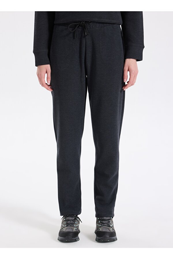 Discovery Expedition D5WL-EA3597 Antrasit Melanj Relaxed Düz Kadın Eşofman Altı