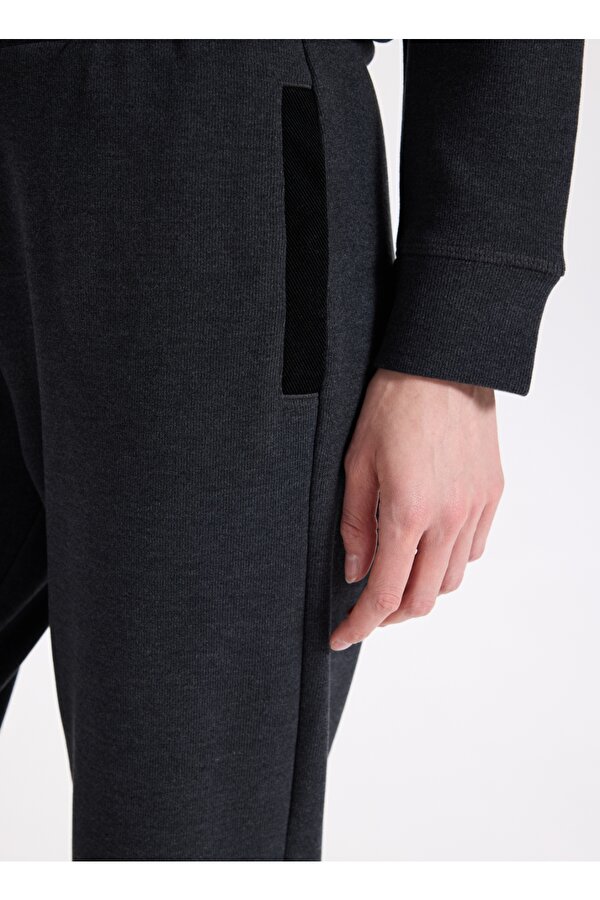 Discovery Expedition D5WL-EA3597 Antrasit Melanj Relaxed Düz Kadın Eşofman Altı