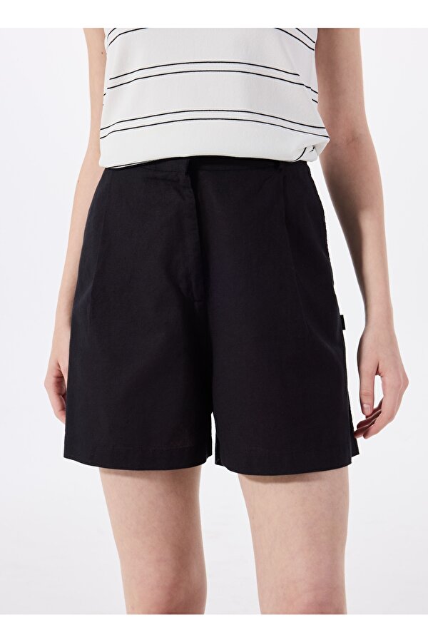 Jeep Lastikli Bel Standart Siyah Kadın Şort J5SL-SHT7109