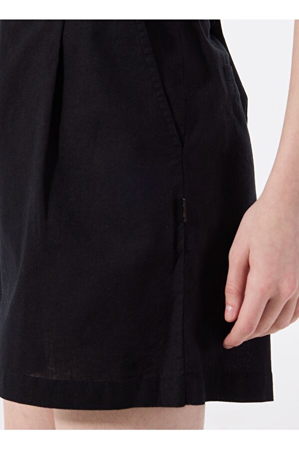 Jeep Lastikli Bel Standart Siyah Kadın Şort J5SL-SHT7109