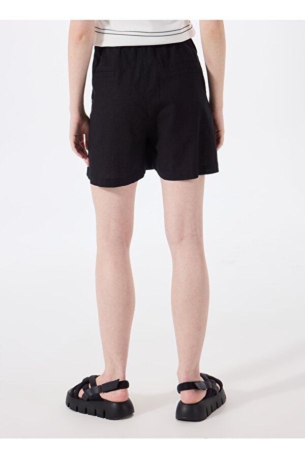 Jeep Lastikli Bel Standart Siyah Kadın Şort J5SL-SHT7109