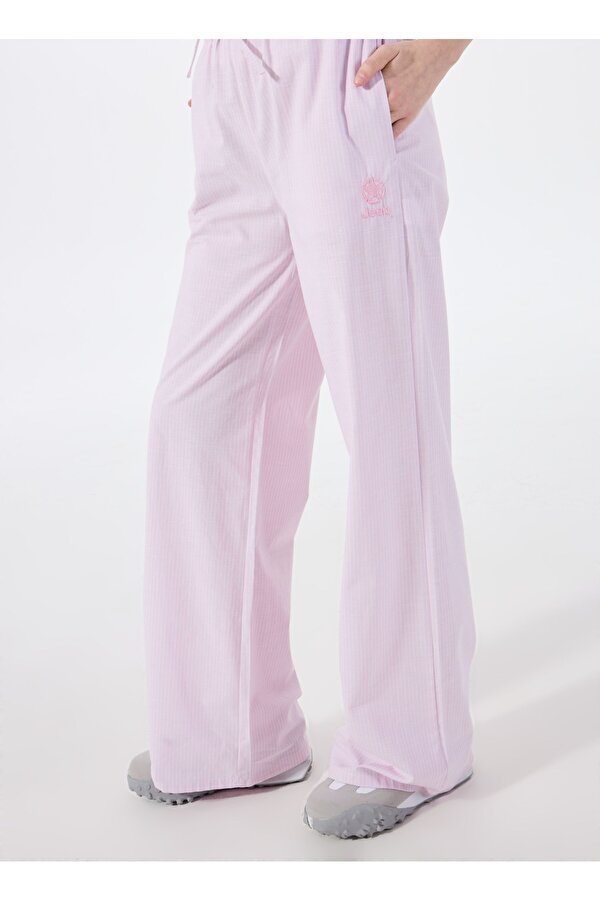 Jeep Lastikli Bel Bol Kesim Pembe Kadın Pantolon J5SL-PNT7010