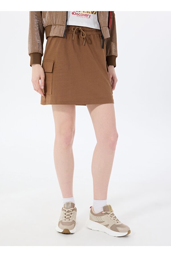 Discovery Expedition D5SL-ETK3580 Kahve Relaxed Düz Kadın Etek