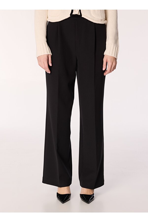 People by Fabrika Normal Bel Classic Fit Siyah Kadın Pantolon SPBFWL-PNT5558