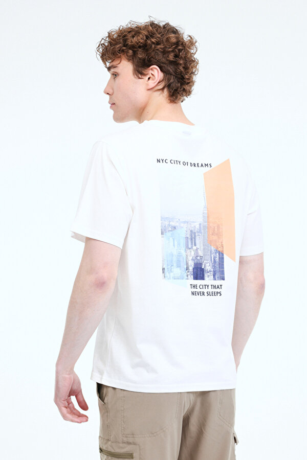 Lumberjack ML RENZO 11URB4005 5FX Beyaz Erkek Kısa Kol T-Shirt