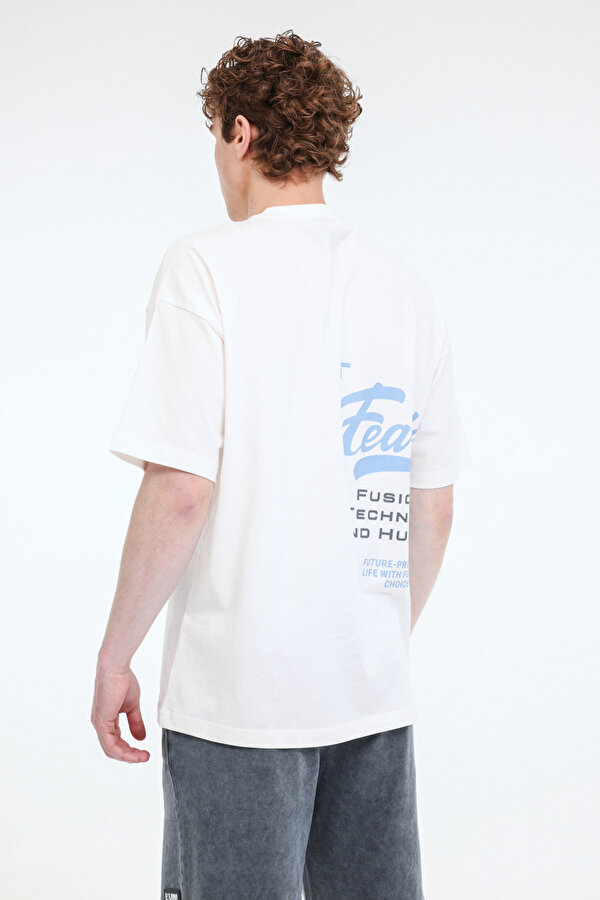 Lumberjack ML DEXT 11-413401 5FX Ekru Erkek Kısa Kol T-Shirt