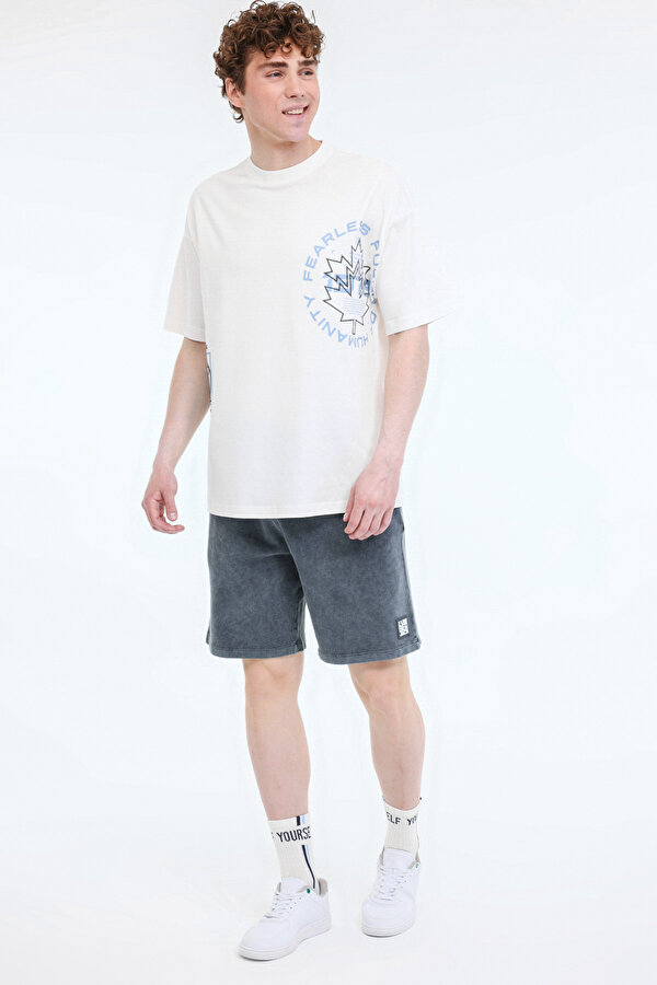 Lumberjack ML DEXT 11-413401 5FX Ekru Erkek Kısa Kol T-Shirt