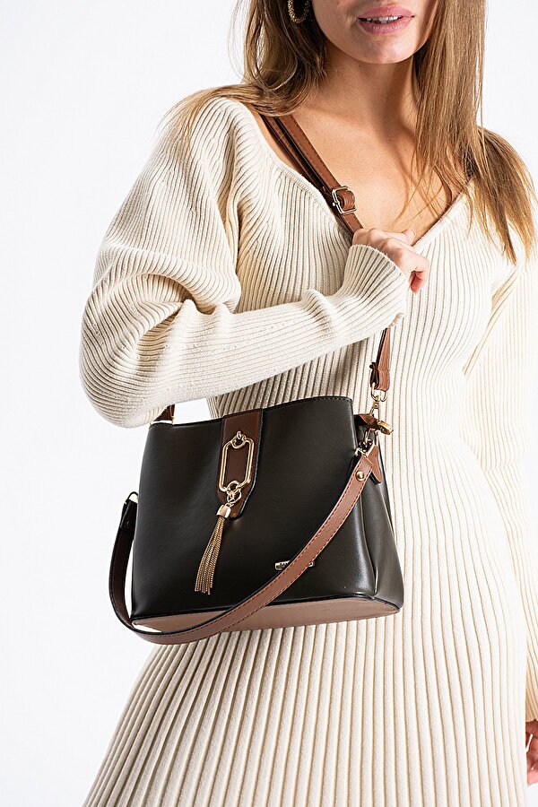 Ayakkabı Fuarı Elit 25KSNM1438C Kadın Omuz Çantası Haki