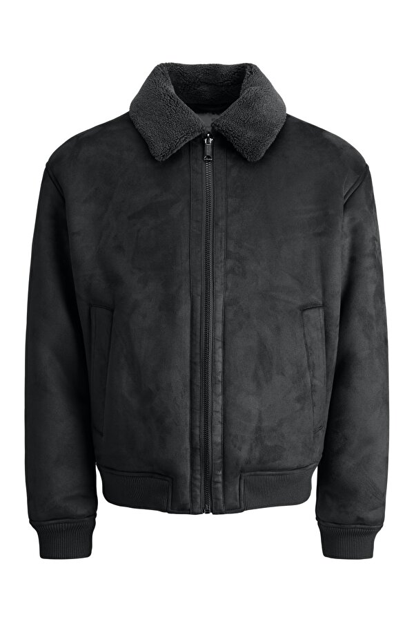 Jack & Jones Jack Jones Jprbluluke Bomber Jacket Sn Erkek Siyah Mont 12282444-02