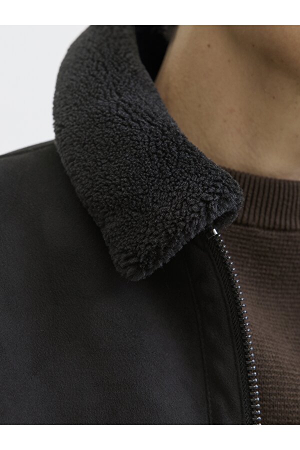 Jack & Jones Jack Jones Jprbluluke Bomber Jacket Sn Erkek Siyah Mont 12282444-02