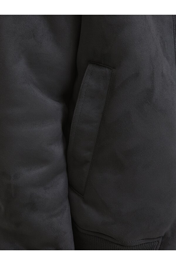 Jack & Jones Jack Jones Jprbluluke Bomber Jacket Sn Erkek Siyah Mont 12282444-02