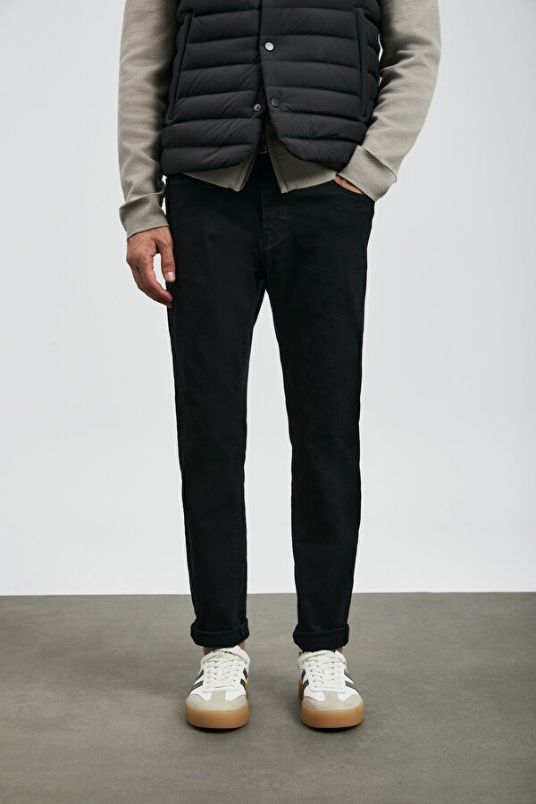 Lufian Erkek Anton Smart Slim Fit Jean Pantolon 112200260 Siyah