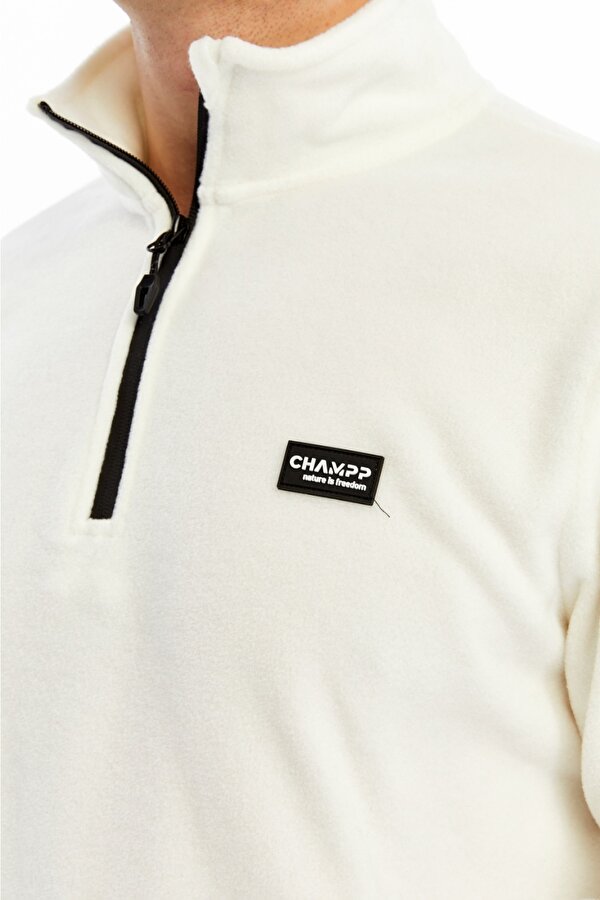 Champp Summit Yarım Fermuarlı Erkek Polar Erkek Beyaz Polar Cmp2506-01