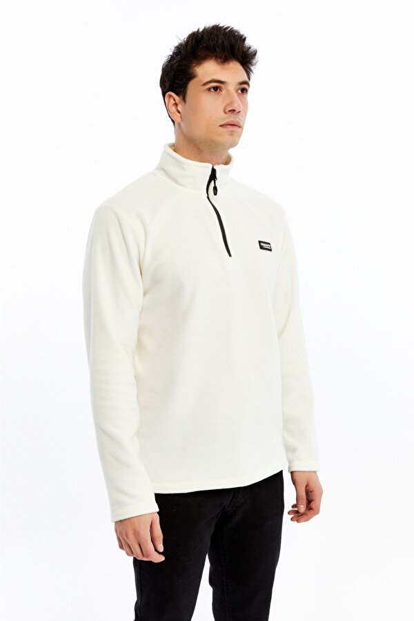 Champp Summit Yarım Fermuarlı Erkek Polar Erkek Beyaz Polar Cmp2506-01