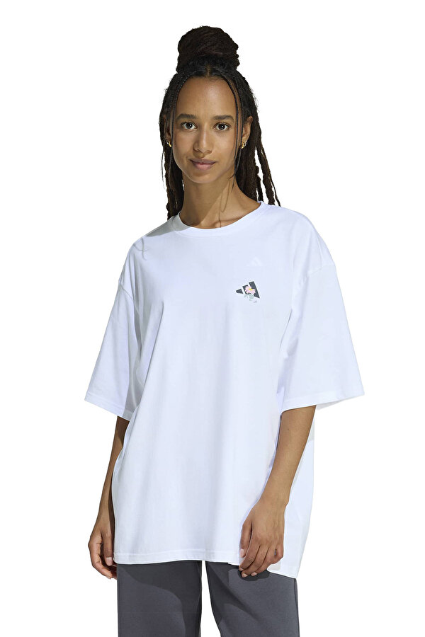 Kısa Kol T-Shirt Kadın Beyaz SOFT SIDE OS T WHITE - 2. Ürüne %50 İndirim