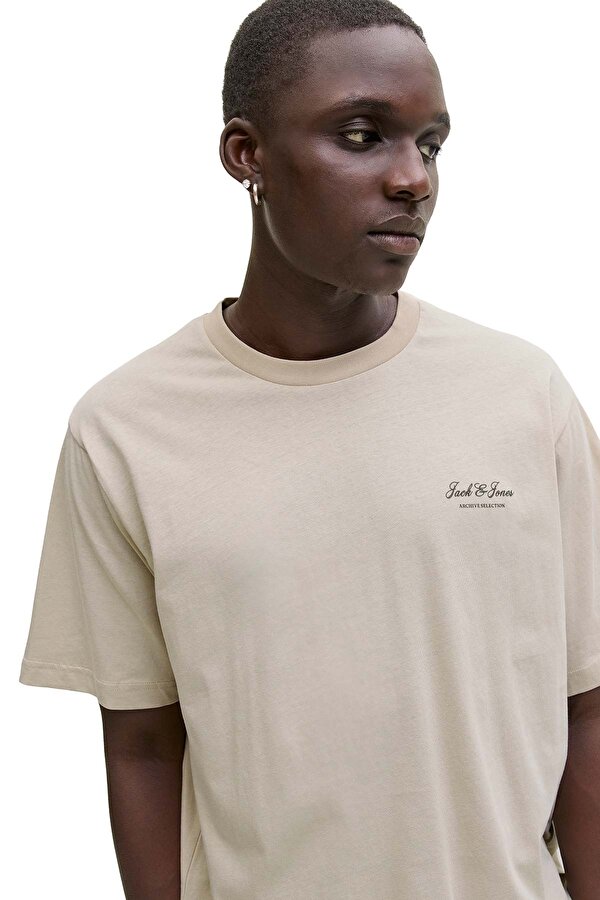Jack & Jones JJEARCHIVE GRAPHIC TEE Bej Erkek Kısa Kol T-Shirt