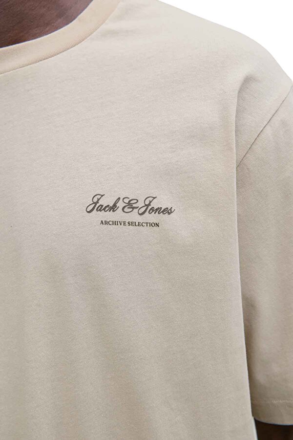 Jack & Jones JJEARCHIVE GRAPHIC TEE Bej Erkek Kısa Kol T-Shirt