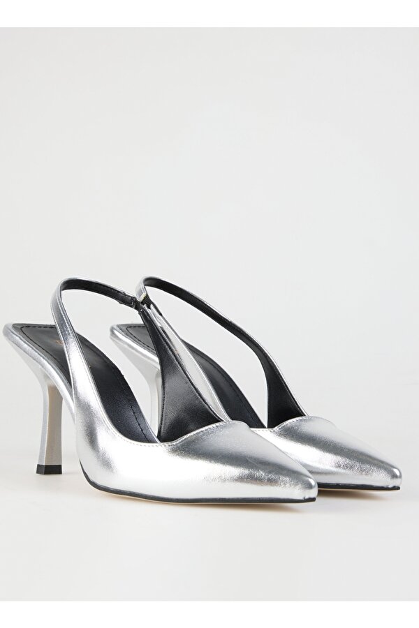 Fabrika Gümüş Kadın Topuklu Ayakkabı LINOS