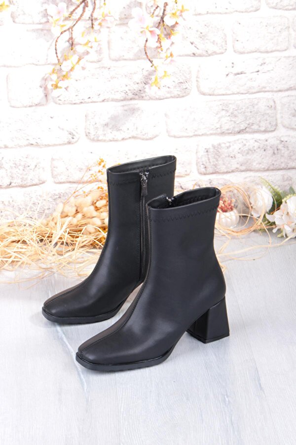 Fort 1195 Uraz Rahat 6 Cm Kalın Topuk Yüksekliği Kut Burun Kadın Bot