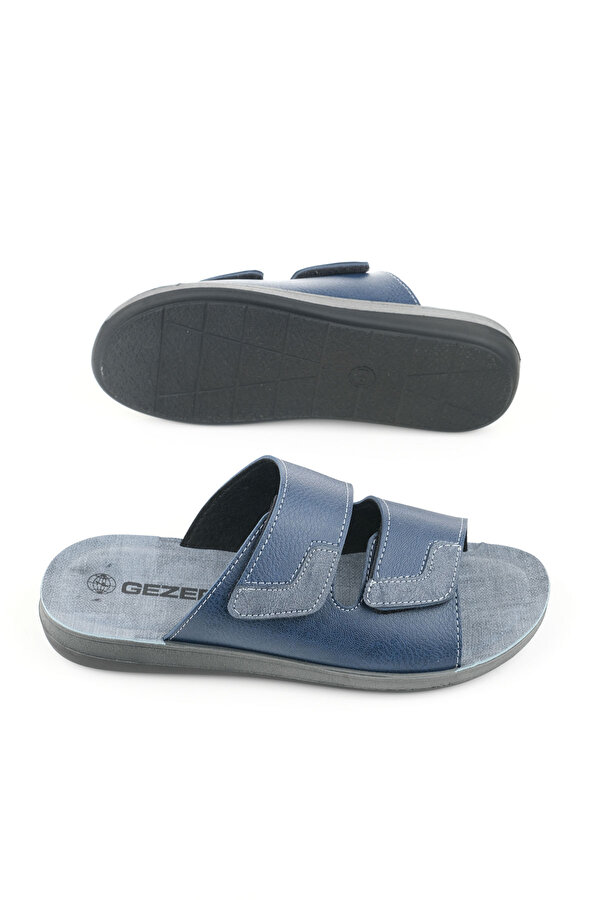 GEZER Yazlık Cırtlı Ayrlanabilir Suni Deri Rahat Taban Erkek Terlik