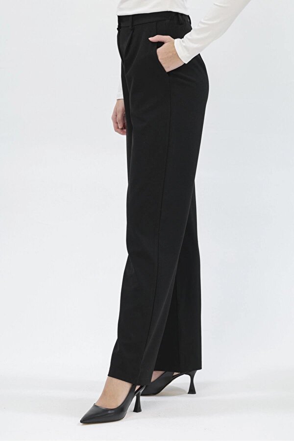 Fashion Friends Esnek Yüksek Bel Geniş Paça Kadın Pantolon 25K0101K1