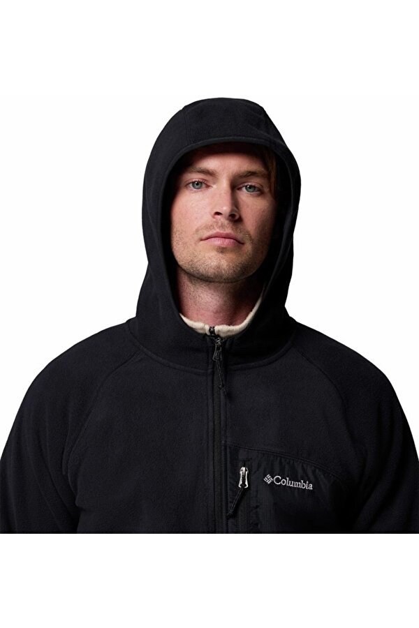 Columbia Fast Trek™ Overlay Hooded Full Zip Siyah Erkek Outdoor Polar AM3470-010