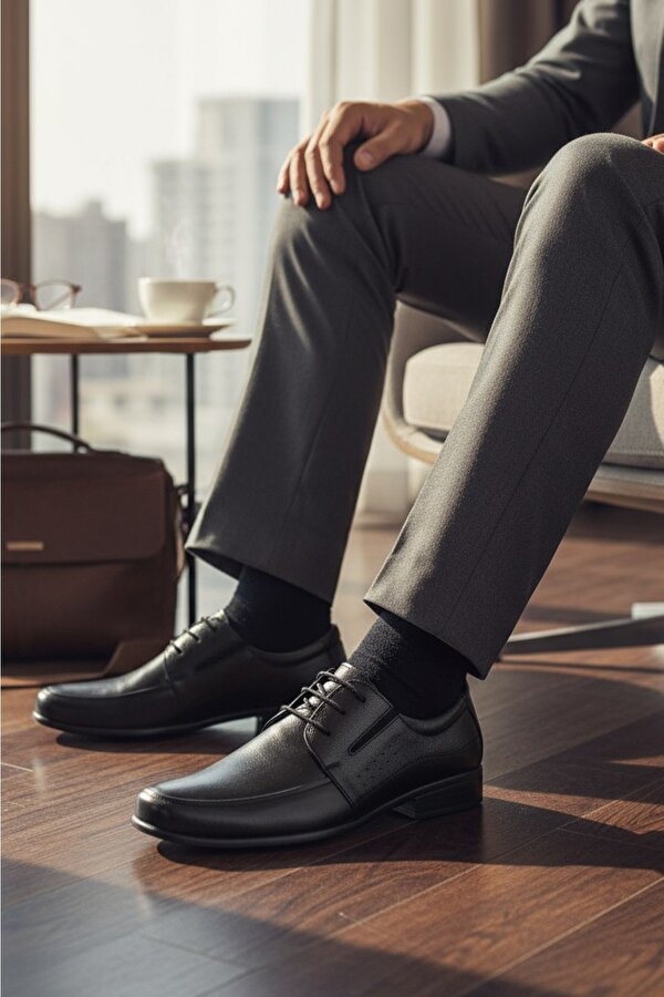 Ispartalılar 2085 Ortopedik Taban Hakiki Deri Erkek Klasik Ayakkabı Günlük Erkek Deri Ayakkabı