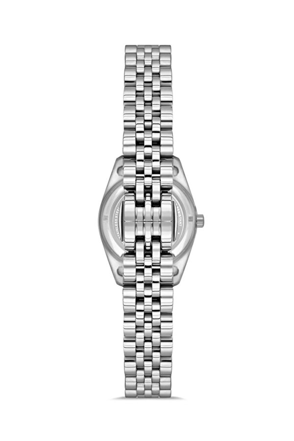 Hislon QL155S-02SS Safir Çizilmez Cam Bombeli Takvim Metalik Renk Kadın Kol Saati