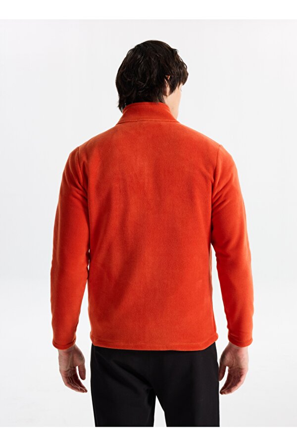 Discovery Expedition D5WM-SWT3301 Kiremit Dik Yaka Basic Düz Erkek Polar Sweatshırt