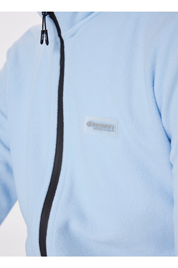 Discovery Expedition Açık Mavi Kadın Dik Yaka Basic Polar Sweatshırt D4WL-SWT3928