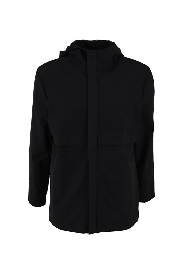 Fabrika Kapüşon Yaka Düz Siyah Erkek Sweatmont F4WM-SWT 2082