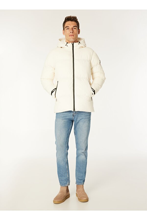 Jeep Beyaz Erkek Standart Kalıp Mont J4WM-MNT7279