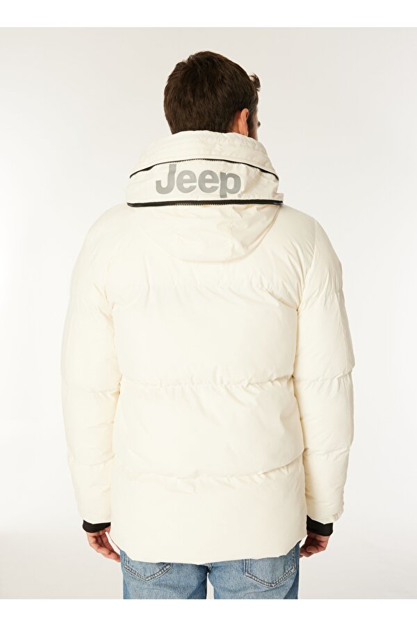 Jeep Beyaz Erkek Standart Kalıp Mont J4WM-MNT7279