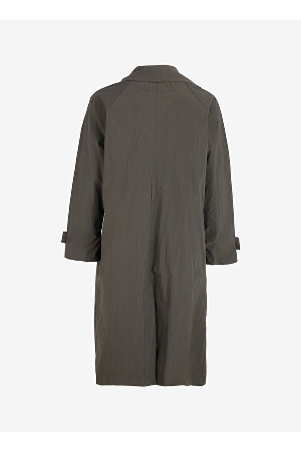 Fabrika Koyu Haki Kadın Pardösü F4SL-TRC0412