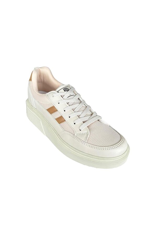 Liger Bağcıklı Kadın Sneaker Ayakkabı BEJ