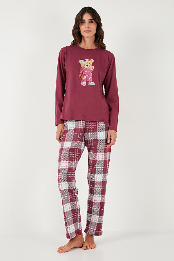 Lela Bayan Pijama Takımı 65723314 BORDO