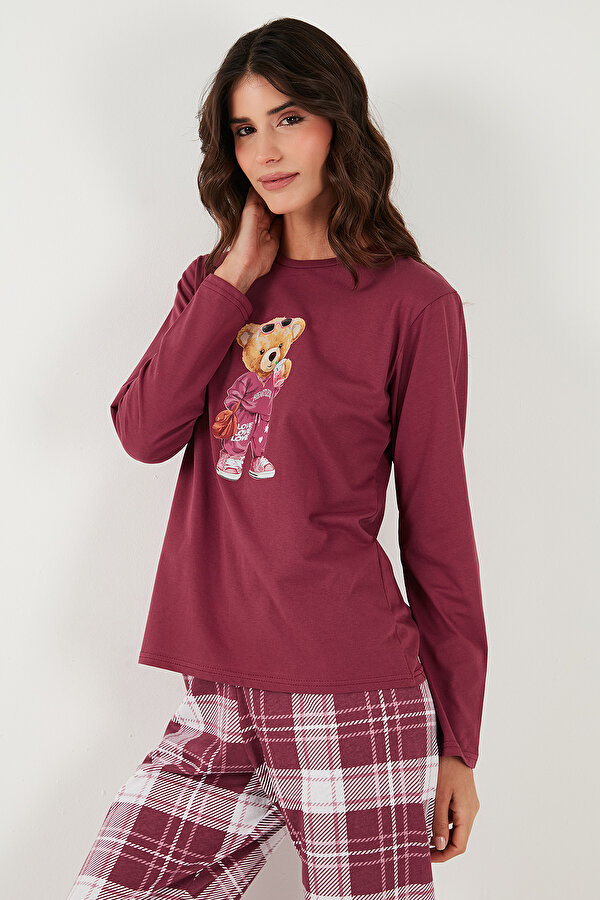 Lela Bayan Pijama Takımı 65723314 BORDO
