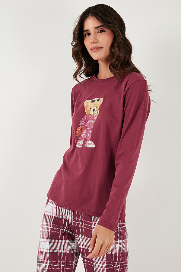 Lela Bayan Pijama Takımı 65723314 BORDO