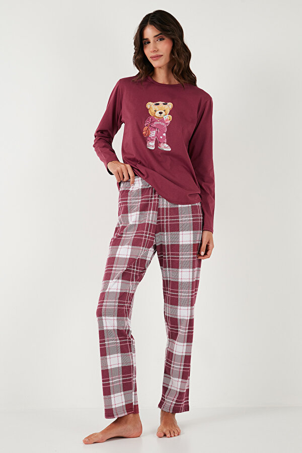 Lela Bayan Pijama Takımı 65723314 BORDO