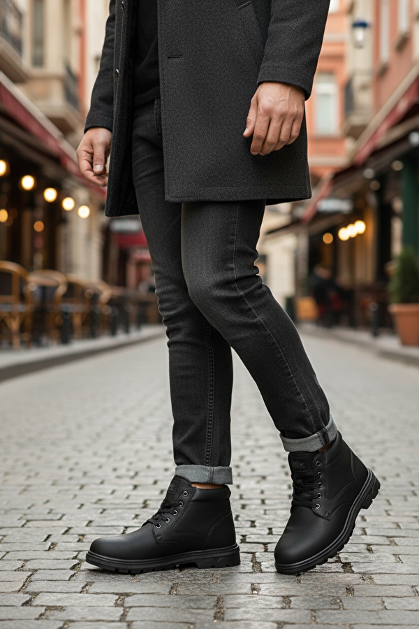 LIRES 5PR Siyah Erkek Bot - Görsel 3