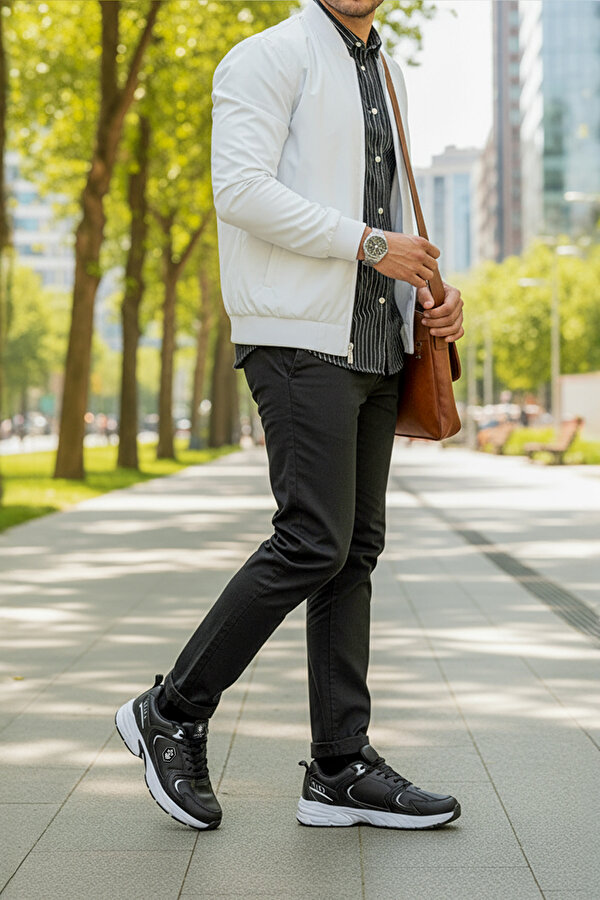 POL PU 5PR Siyah Erkek Sneaker - Görsel 3